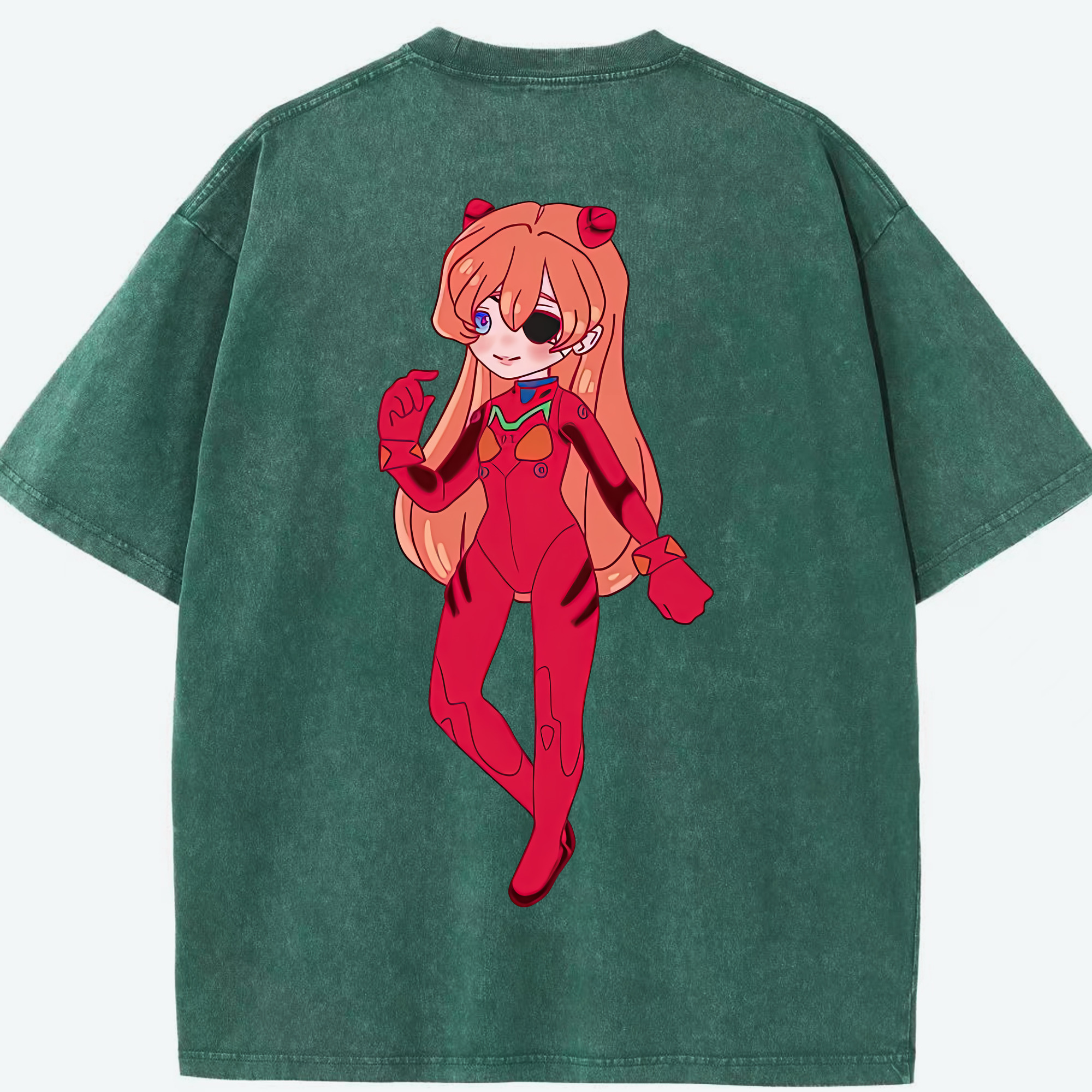 （画像用） EVA 新世紀エヴァンゲリオン 綿100% ヴィンテージ風 半袖Tシャツ（背面プリント）